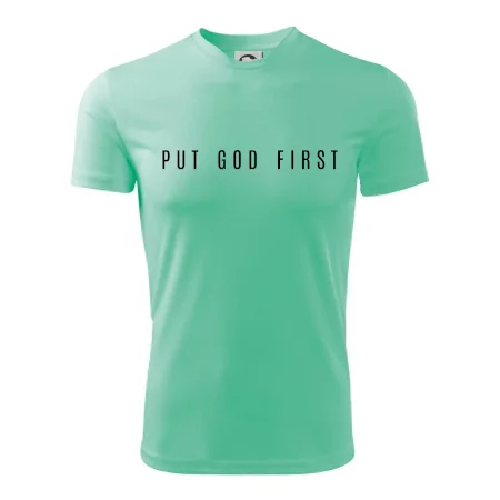 Put God first slabý nápis