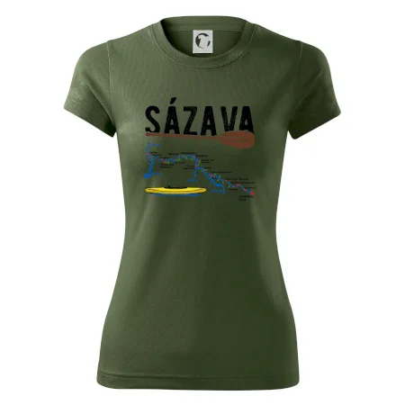 Mapa řeky Sázavy
