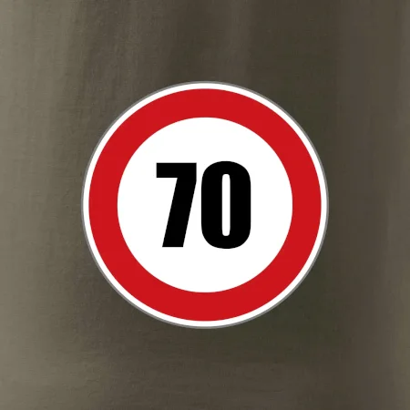 Dopravní značka - omezení rychlosti 70