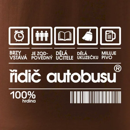 Čárový kód řidič autobusu