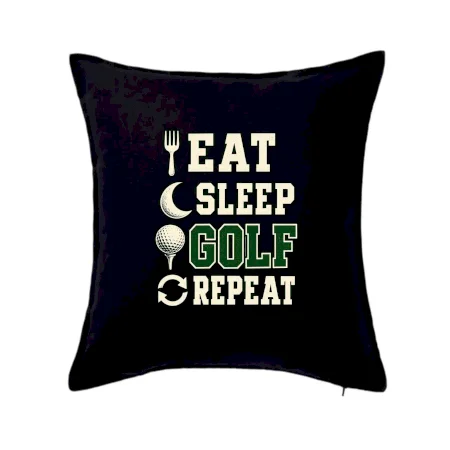 Eat sleep golf repeat typografie