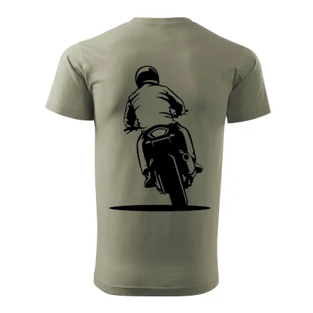 Motorkář na zádech - silnice