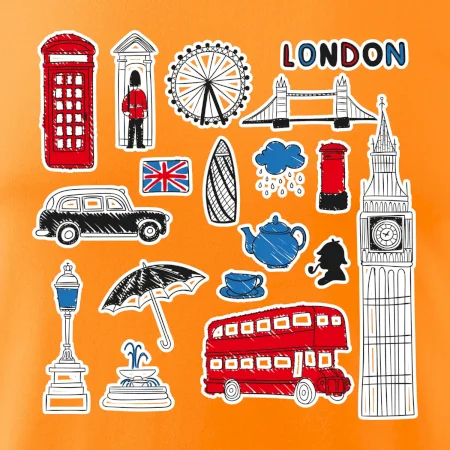 Velká Británie - kreslené ikonky