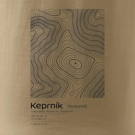 Keprník - vrstevnice v obdélníku