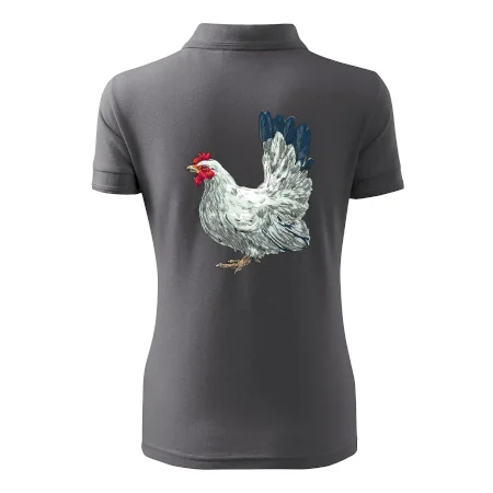 Slepice kreslená bílá