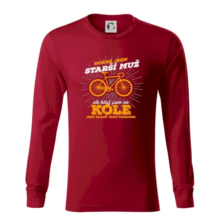 Starší muž - cyklista silniční kolo