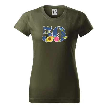 Květinové číslo kreslené - 50