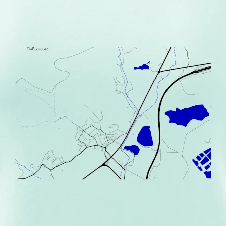 Chlumec 403 39 mapa s vodními toky