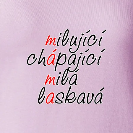 Milující chápající milá laskavá