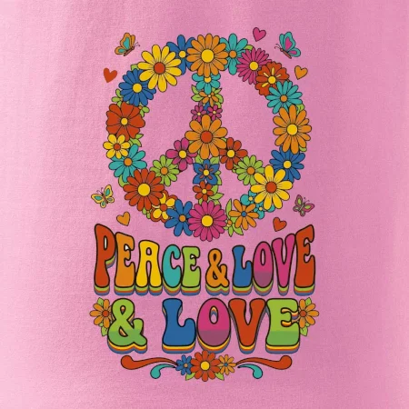 Peace and love - na výšku s květy
