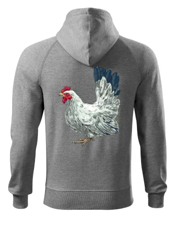 Slepice kreslená bílá