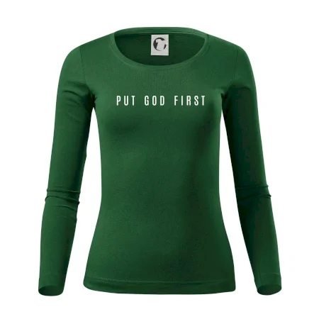 Put God first slabý nápis