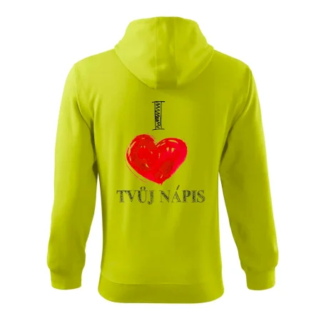 I love malované srdce - vlastní nápis