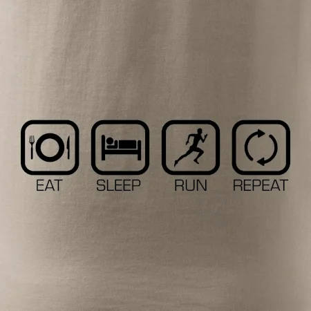 Eat sleep run repeat v řadě