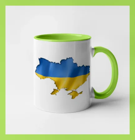 Ukrajina vlajka mapa