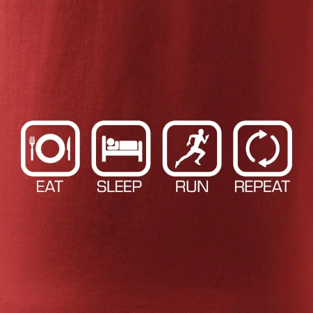 Eat sleep run repeat v řadě