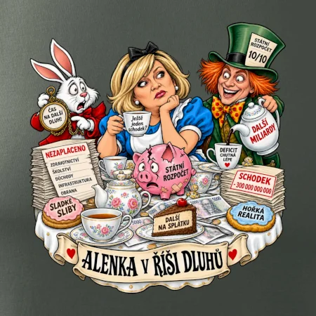 Alenka v říši dluhů čajový dýchánek státního rozpočtu