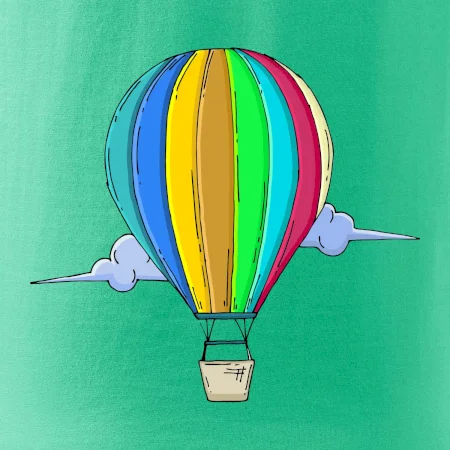 Horkovzdušný balon v oblacích