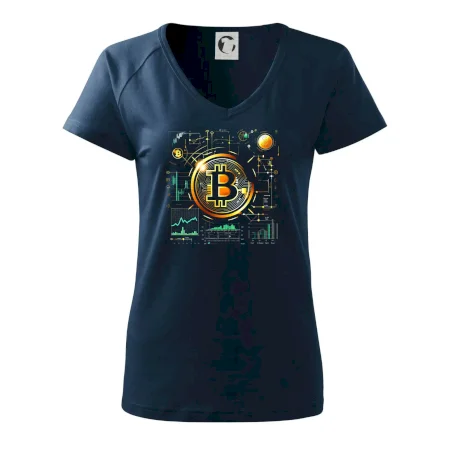 Bitcoin logo s grafy