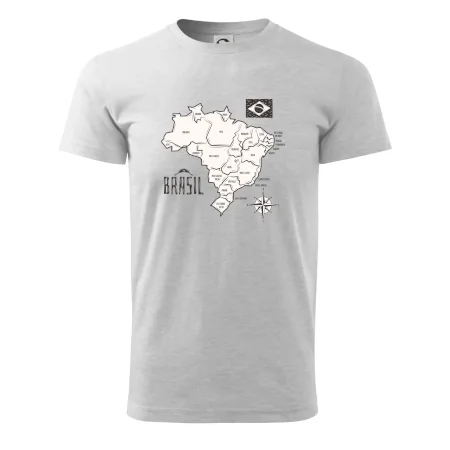 Brazílie mapa s názvy regionů