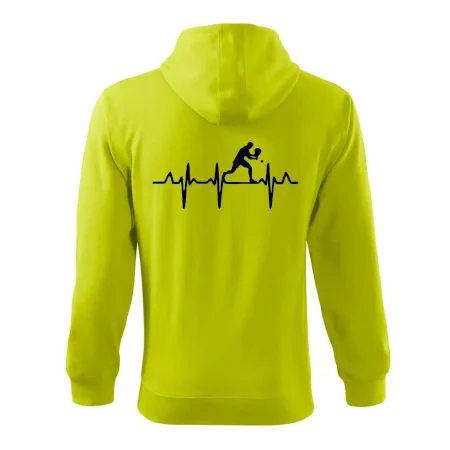 EKG stolní tenista stojící