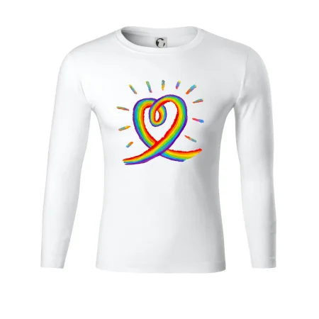 Srdce pride duha kreslená