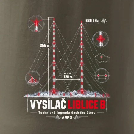 Liblice B technické schéma stožárů ARPO