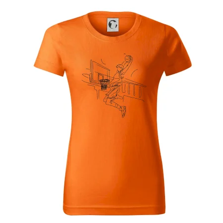 Basketbalista jedním tahem - výskok