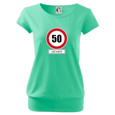Dopravní značka - rychlost 50 - váš nápis