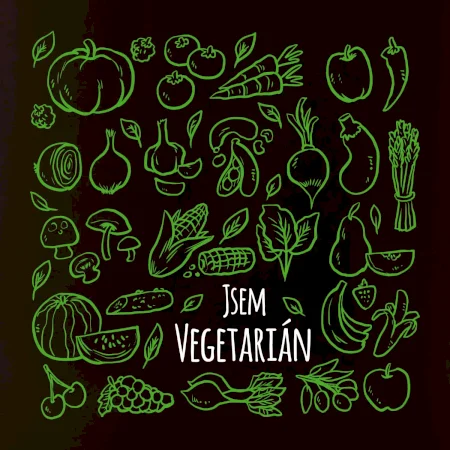 Jsem vegetarián - zelenina ve čtverci
