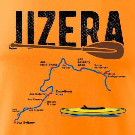 Mapa řeky Jizery