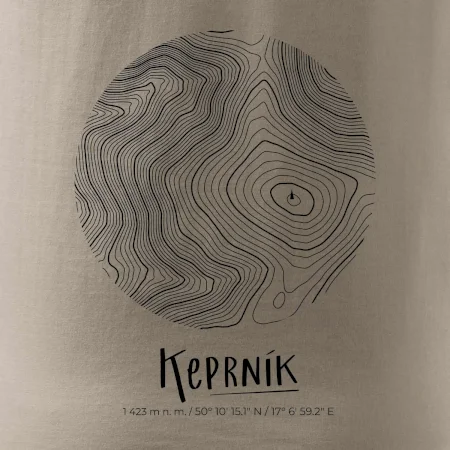 Keprník - vrstevnice v kruhu