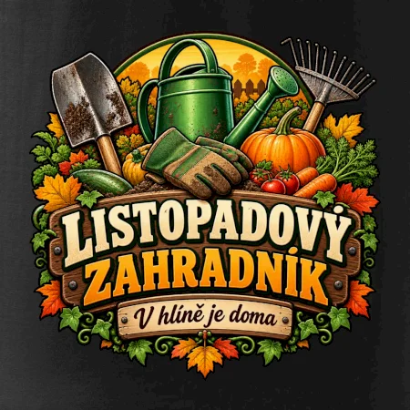 Listopadový zahradník v hlíně je doma