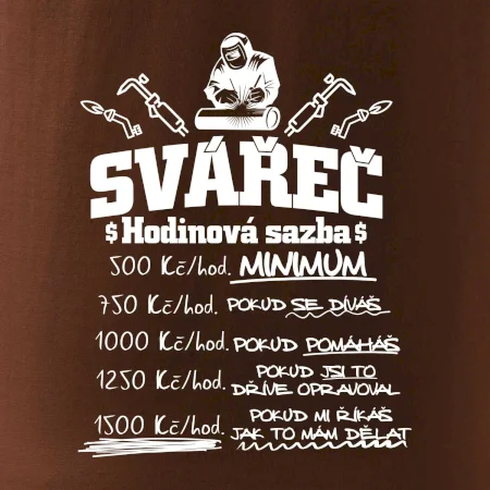 Svářeč - hodinová sazba