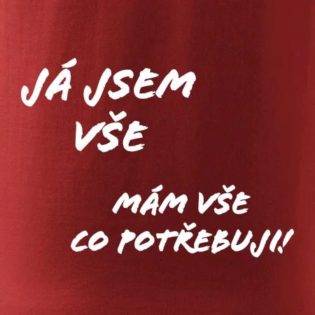 Nápis mám vše co potřebuji