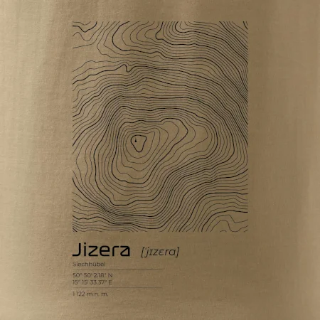 Jizera - vrstevnice v obdélníku