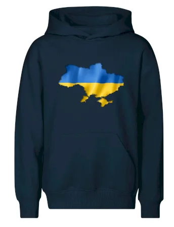Ukrajina vlajka mapa