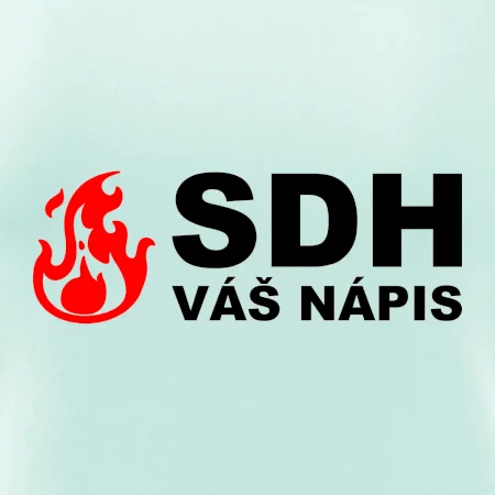SDH nápis (oheň, název sboru - vlastní nápis)
