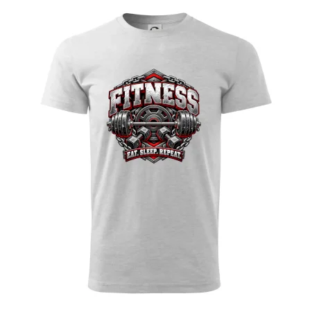 Fitness činka a závaží eat sleep repeat