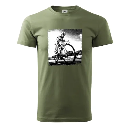 Cyklista černobílá cesta