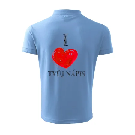 I love malované srdce - vlastní nápis