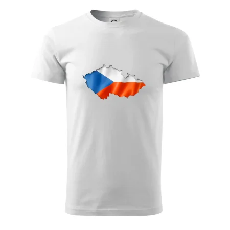 Česká vlajka v obrysu republiky