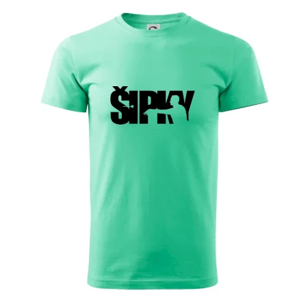 Šipky - nápis se šipkařem
