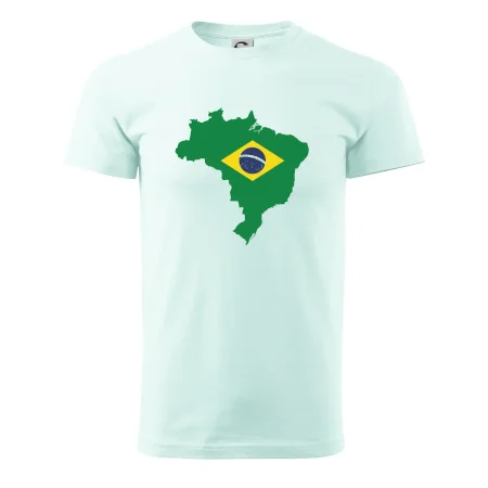 Brazílie vlajka v mapě