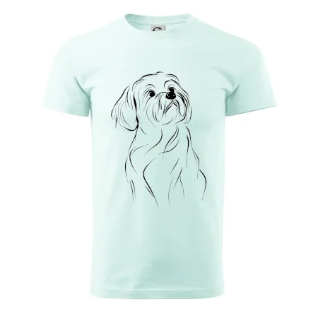 Lhasa Apso černý nákres slabé linky