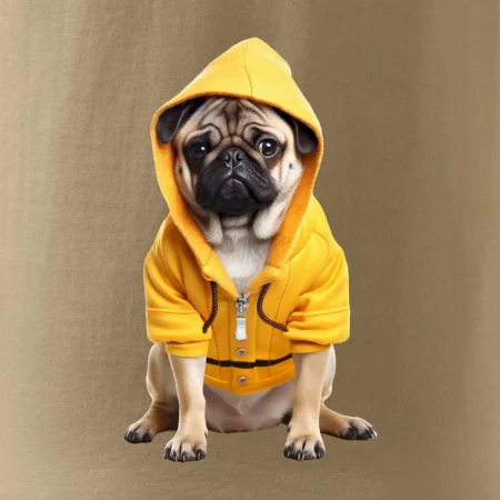 Mops v mikině