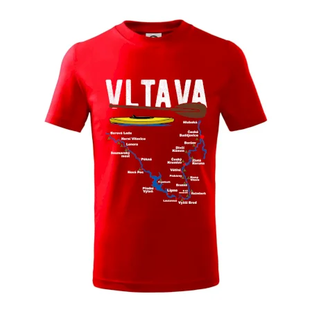 Mapa řeky Vltavy