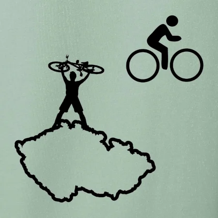Mapa ČR + kolo na prsu