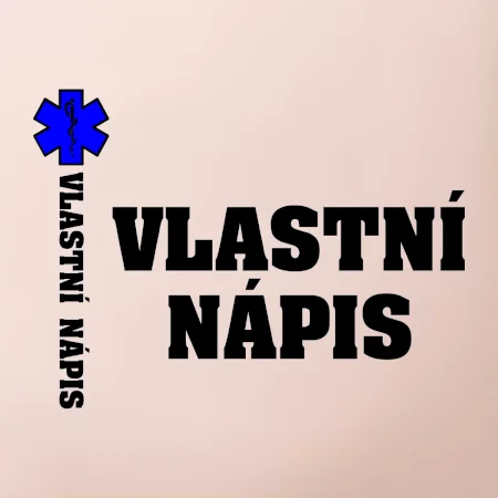Hvězda života - vlastní nápis vpředu a vzadu