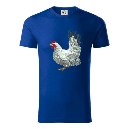 Slepice kreslená bílá